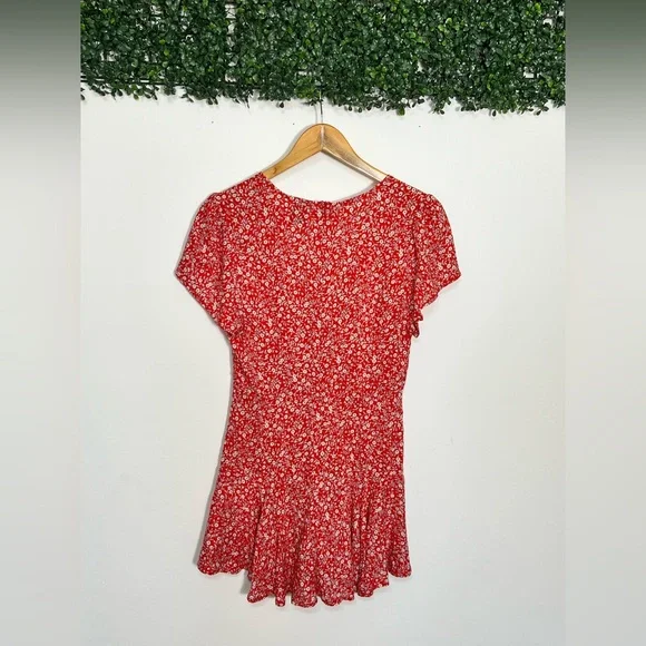 Princess Polly Icona Floral Red Romper Size 8 - Picture 4 of 10